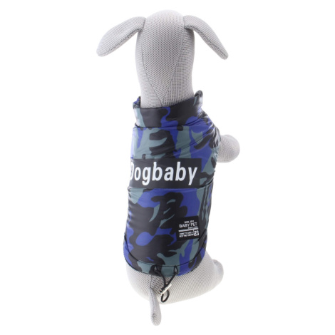 Vsepropejska Míša maskáčová zimní bunda pro psa Barva: Modrá, Délka zad (cm): 20, Obvod hrudníku