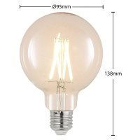 Arcchio LED žárovka E27 8W 2 700K G95 globe čirá sada 3ks