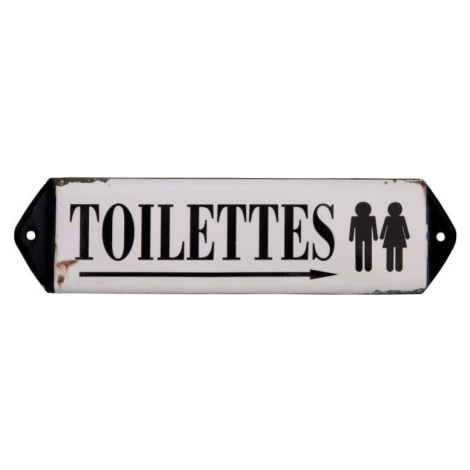 Kovová cedule 30,5x7 cm Toilettes – Antic Line