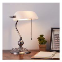 Eglo Eglo 901019 - Stolní lampa BANKER 1xE27/60W/230V bílá/lesklý chrom