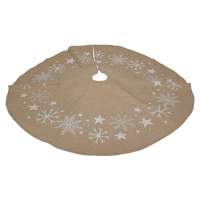 Textilní obal na stojan vánočního stromečku Jute Snowflake, pr. 90 cm