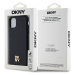 Zadní kryt DKNY PU Leather Repeat Pattern Stack Logo Magsafe pro Apple iPhone 11, černá