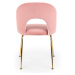 Jídelní židle SCK-385 růžová/zlatá