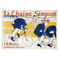 Obrazová reprodukce Poster for the Simpson bicycle chains, Toulouse-Lautrec, Henri de, 40 × 30 c