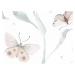 Yokodesign Tapeta Motýlci s květinami Délka: 250 cm