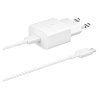 Samsung USB typu C 15W PD AFC síťová nabíječka + kabel USB typu C bílý (EP-T1510XWEGEU)