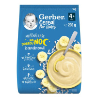 GERBER Kaše mléčná cereal banánová Dobrou noc 230 g