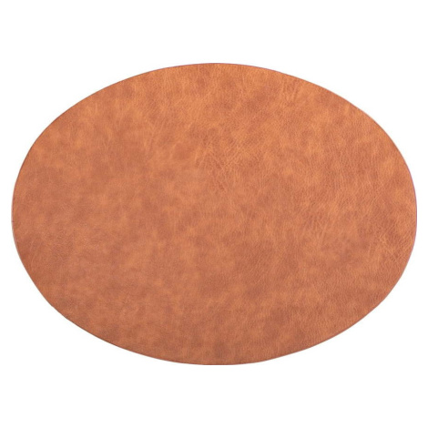 Oranžovohnědé prostírání z imitace kůže ZicZac Troja, 33 x 45 cm