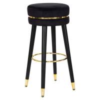Černá barová židlička Mauro Ferretti Paris Nero/Gold