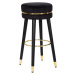 Černá barová židlička Mauro Ferretti Paris Nero/Gold