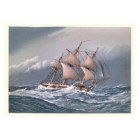 Ilustrace Royal navy warship, 28 gun frigate,, duncan1890, 40 × 30 cm