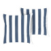 LIVARNO home Potah na polštář Renforcé, 50 x 60 cm, 2 kusy (pruhy modrá / bílá)