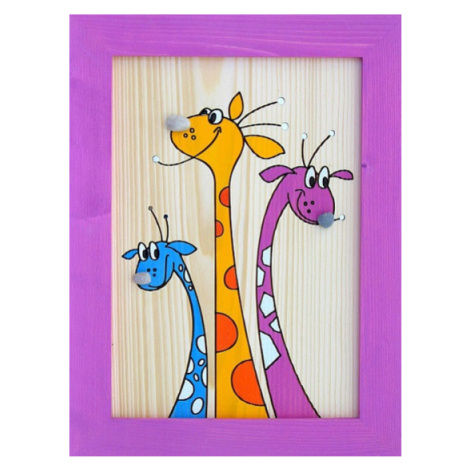 92 dětský obrázek žirafy fialový - s - 200x250mm