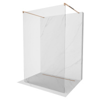 MEXEN/S Kioto Sprchová zástěna WALK-IN volněstojící 105 x 200, transparent 8 mm, růžové zlato 80