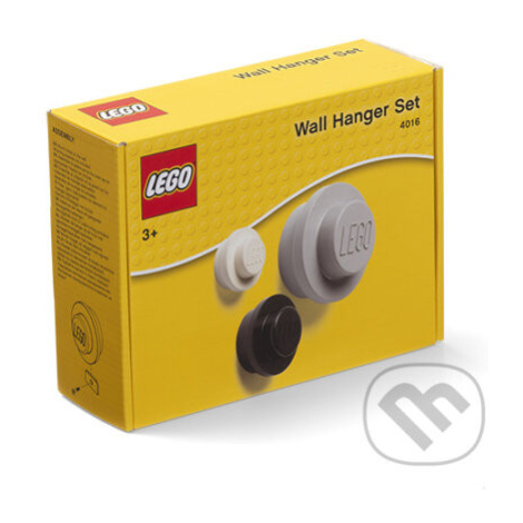 LEGO  věšák na zeď, 3 ks - bílá, černá, šedá - hra z kategorie LEGO merchandise
