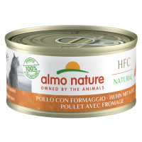 Almo Nature HFC Natural 12 x 70 g výhodné balení - kuře a sýr