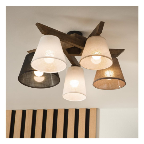 Brilagi - LED  Přisazený lustr ANTHONY 5xE14/40W/230V dub ořech 8590828610878