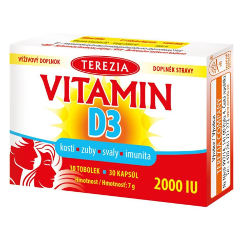 TEREZIA Vitamín D3 2000 IU 30 tobolek TEREZIA COMPANY