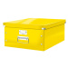 Žlutý kartonový úložný box s víkem 37x48x20 cm Click&Store – Leitz