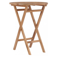 Skládací zahradní stolek 60 cm teakové dřevo Dekorhome,Skládací zahradní stolek 60 cm teakové dř