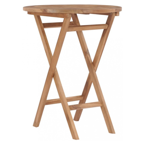 Skládací zahradní stolek 60 cm teakové dřevo Dekorhome,Skládací zahradní stolek 60 cm teakové dř vidaXL