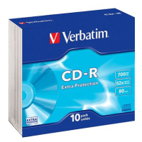 VERBATIM CD-R 700MB, 52x, slim case 10 ks