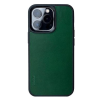Lemory iPhone 13 Pro Max kožený kryt tmavě zelená