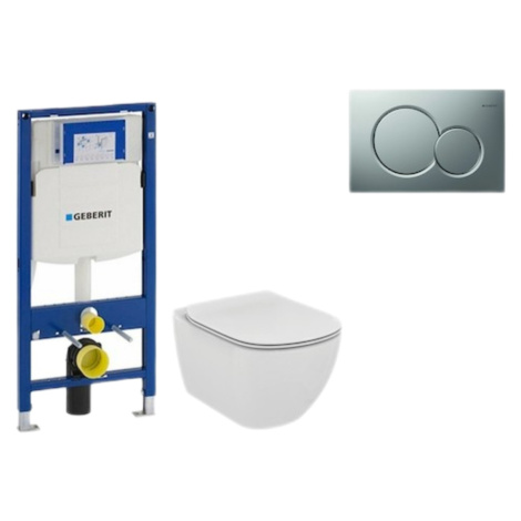 Cenově zvýhodněný závěsný WC set Geberit do lehkých stěn / předstěnová montáž+ WC Ideal Standard