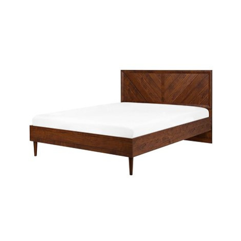 BELIANI postel MIALET 140 × 200 cm, tmavé dřevo