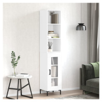 vidaXL Skříň highboard bílá s vysokým leskem 34,5x34x180 cm kompozit