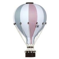 Super balloon Dekorační horkovzdušný balón – růžová/šedozelená - M-33cm x 20cm