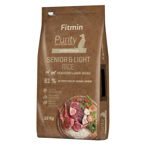 Fitmin dog Purity Rice Senior & Light Venison & Lamb - 12 kg