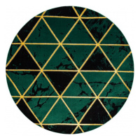 Dywany Łuszczów Kusový koberec Emerald 1020 green and gold kruh - 160x160 (průměr) kruh cm