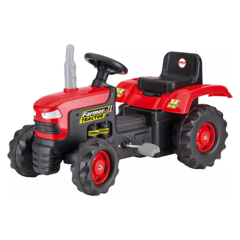 Velký šlapací traktor,červený DOLU