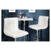 Estila Barová židle Modena 90-115 cm bílá