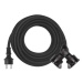 EMOS Venkovní prodlužovací kabel s 2 zásuvkami ZANE 10 m černý