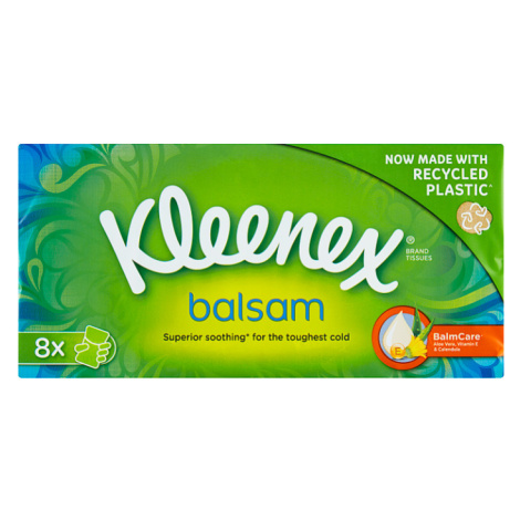 Kleenex Balsam papírové kapesníky 4-vrstvé 8 x 9 ks