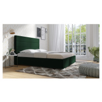 Eka Čalouněná postel Coral - Kronos 180x200 cm Barva látky: Tmavě zelená (14), Úložný prostor: S