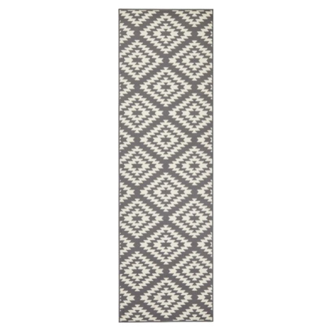 Šedo-bílý běhoun Hanse Home Basic Nordic, 80 x 250 cm