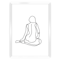 Dekoria Plakát Figure Line I, 21 x 30 cm , Výběr rámečku: Bílý