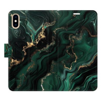 iSaprio Flip pouzdro Emerald 02 pro iPhone X/XS