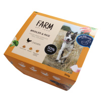 FARM PET FOOD FARM vařené mrazem sušené kompletní krmivo pro psy - KUŘECÍ S RÝŽÍ 350g