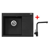 Sinks RIM 650 L Granblack + Elka černá matná