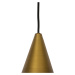 Moderní závěsná lampa zlatá s jantarovým sklem - Drop