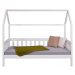 Domečková postel ii z masivu 90x200cm sully - bílá