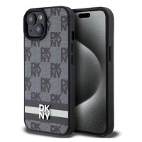 Zadní Kryt Dkny pro Apple iPhone 15/14/13 Leather Checkered Mono černá