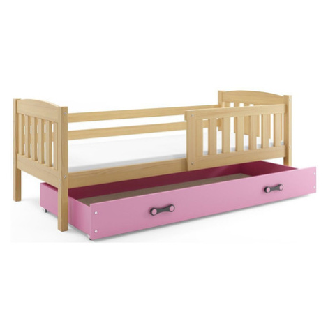 Dětská postel KUBUS s úložným prostorem 80x190 cm - borovice Ružové BMS