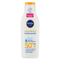 Nivea SUN Sensitive SPF50+ dětské opalovací mléko 200 ml