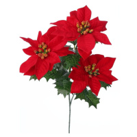 Umělá Poinsettia červená, 55 cm