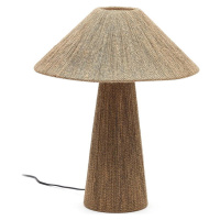Světle hnědá stolní lampa se stínidlem z juty (výška 46 cm) Renee – Kave Home